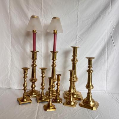 Harvin and Other Brass Candlestick Holders (LR-DZ)