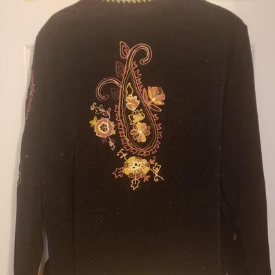 Women's Alex Kim Black Tan Floral Jacket
