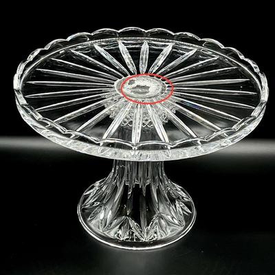 GODINGER ~ Olympia ~ Tall Cake Plate With Stand ~ Super Heavy