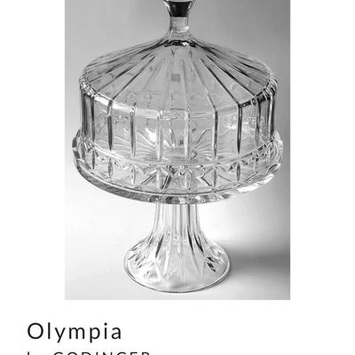 GODINGER ~ Olympia ~ Tall Cake Plate With Stand ~ Super Heavy
