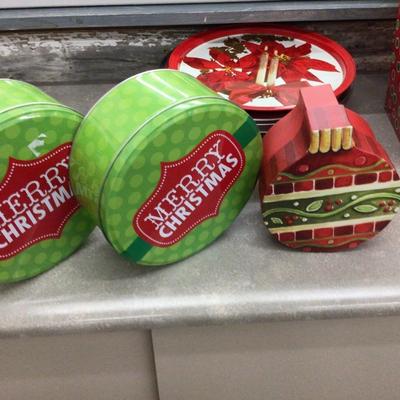 Christmas Tins Lot