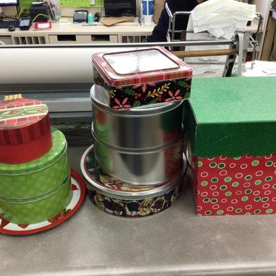 Christmas Tins Lot