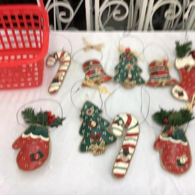 Basket Full Of Christmas Ornaments