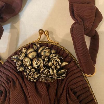 1940’s “Juile” French brown evening bag