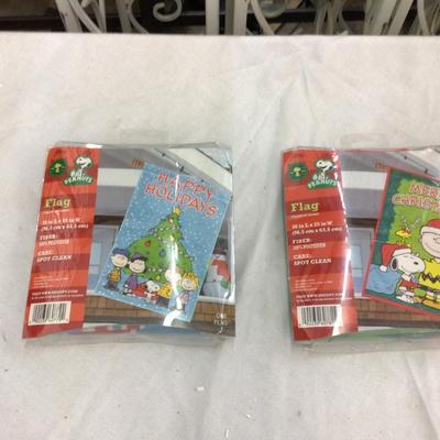 Peanuts Christmas Flags Set of Two