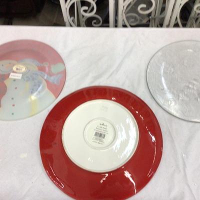 Large Christmas Round Cookie Platters