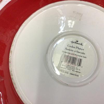 Large Christmas Round Cookie Platters