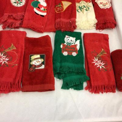 Christmas Holiday Hand Towel Lot