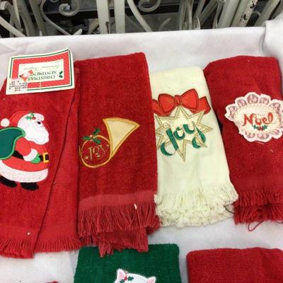 Christmas Holiday Hand Towel Lot