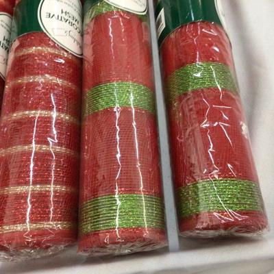 Holiday Decorative Mesh Set Of 5 New In Packaging