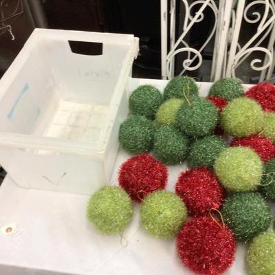 Tube of Fuzzy Christmas Ornaments