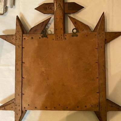 19th Century “Tramp Art” frame with German religious certificate