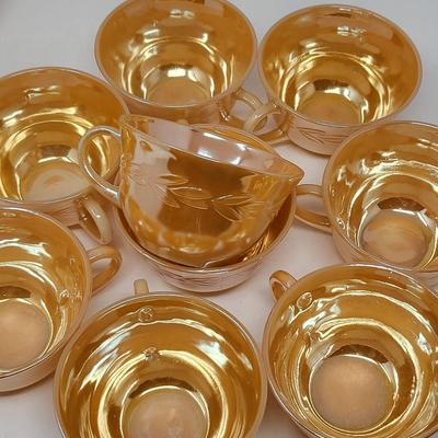Mid-Century Peach Luster Fire King Tableware