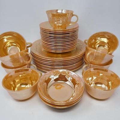 Mid-Century Peach Luster Fire King Tableware