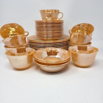 Mid-Century Peach Luster Fire King Tableware