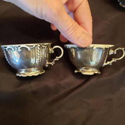 Rudolf Wachter Silver Overlay Porcelain Tea Set (LR-KD)