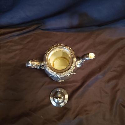 Rudolf Wachter Silver Overlay Porcelain Tea Set (LR-KD)