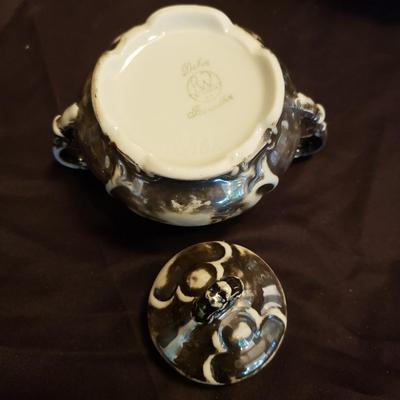 Rudolf Wachter Silver Overlay Porcelain Tea Set (LR-KD)