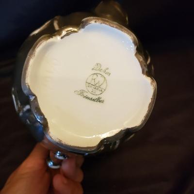 Rudolf Wachter Silver Overlay Porcelain Tea Set (LR-KD)