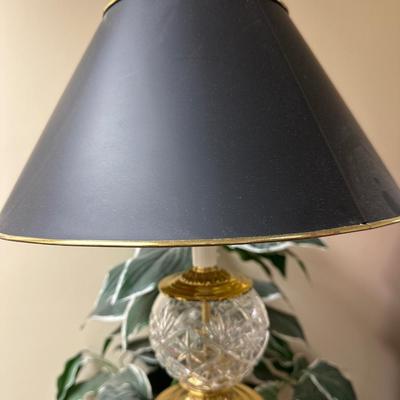 Brass and crystal lamp