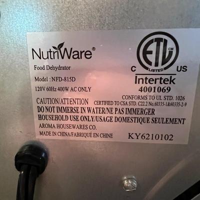 NutriWare Food Dehydrator NFD-815D
