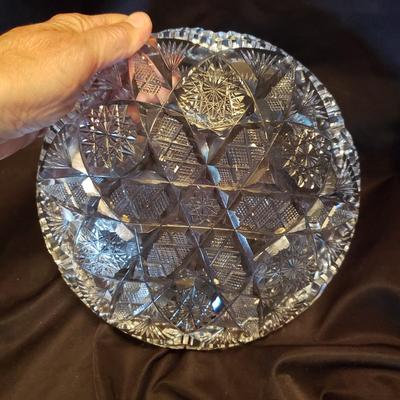 Cut Glass Bowls and a Cream and Sugar Set (LR-KD)
