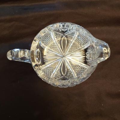 Cut Glass Bowls and a Cream and Sugar Set (LR-KD)
