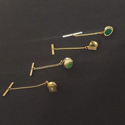 10k Tie Tack, Jade Stones and more (DR-BBL)