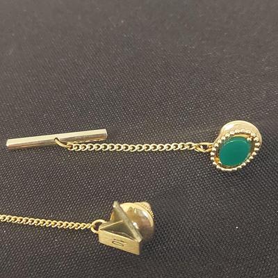 10k Tie Tack, Jade Stones and more (DR-BBL)
