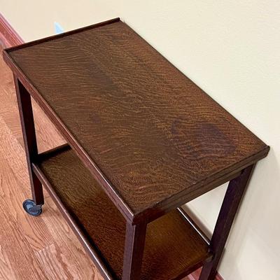 Oak Gaming Table With Casters