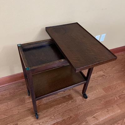 Oak Gaming Table With Casters