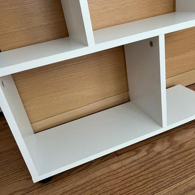 2 Bookshelves 2 Tier S Shape Bookcase Display Shelf