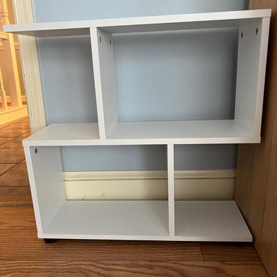 2 Bookshelves 2 Tier S Shape Bookcase Display Shelf