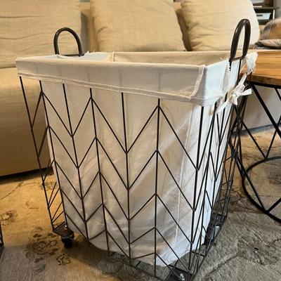 2 Iron Laundry Storage Baskets