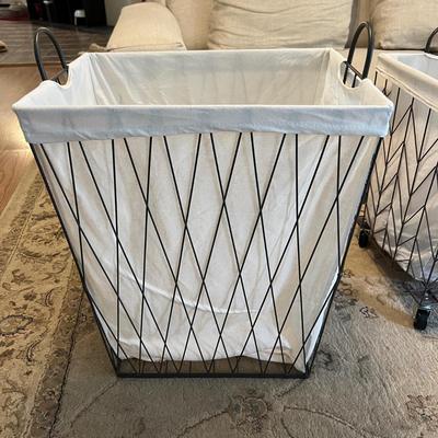 2 Iron Laundry Storage Baskets