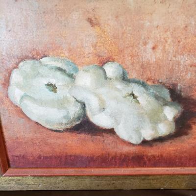 G. Latimer Pan Squash Still Life Acrylic Painting (LR-KD)