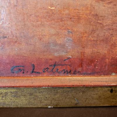 G. Latimer Pan Squash Still Life Acrylic Painting (LR-KD)