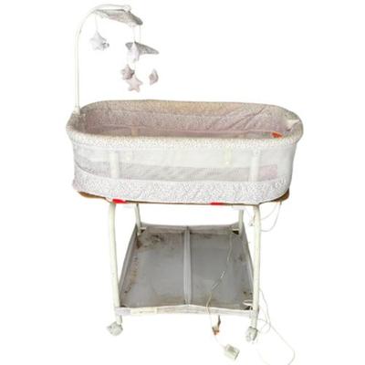 Delta Children Smart Sleep Auto Glide Pink & White Bassinet with Bluetooth