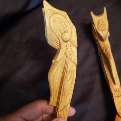 Wooden Salad Bowl Set and Five Sets of Tongs (LR-KD)