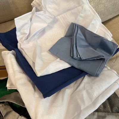 Men’s Accessories Lot - Silk Pocket Squares, Leather Belts