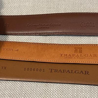 Men’s Accessories Lot - Silk Pocket Squares, Leather Belts