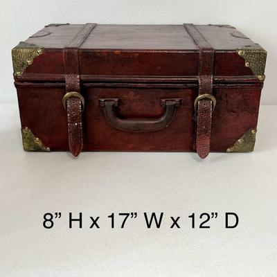 Decorative Wood & Metal Accents Storage Containers ~ Set Of Three (3)