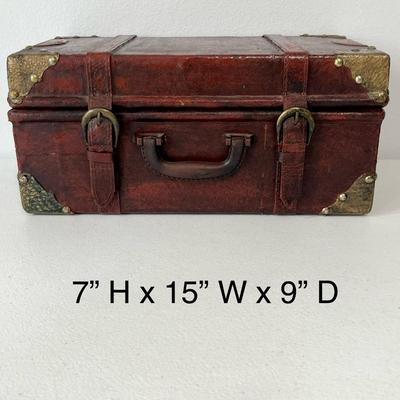 Decorative Wood & Metal Accents Storage Containers ~ Set Of Three (3)