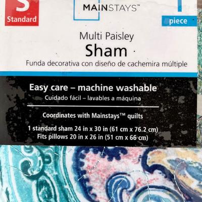 MAINSTAYS ~ Multi Paisley ~ Full/Queen Quilt & Two (2) Standard Shams