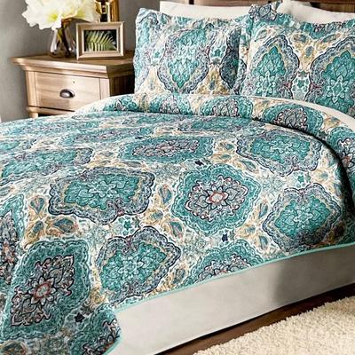 MAINSTAYS ~ Multi Paisley ~ Full/Queen Quilt & Two (2) Standard Shams