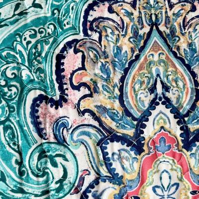 MAINSTAYS ~ Multi Paisley ~ Full/Queen Quilt & Two (2) Standard Shams