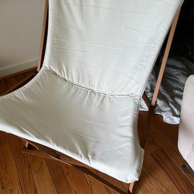 Canvas Covered Butterfly Chair w Pillows
