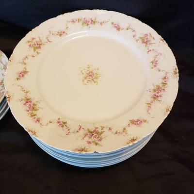 Haviland Limoges and OP & Co. Pink Flowered Dishes (LR-KD)