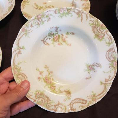Haviland Limoges and OP & Co. Pink Flowered Dishes (LR-KD)