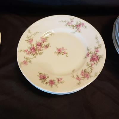 Haviland Limoges and OP & Co. Pink Flowered Dishes (LR-KD)